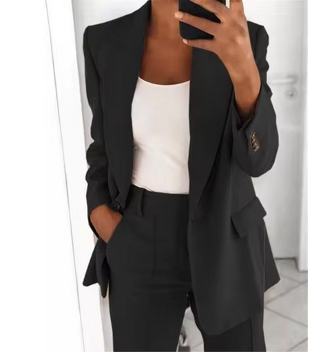 Eleganter, zweiteiliger Anzug - Blazer mit breitem Revers