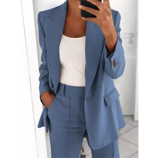 Eleganter, zweiteiliger Anzug - Blazer mit breitem Revers