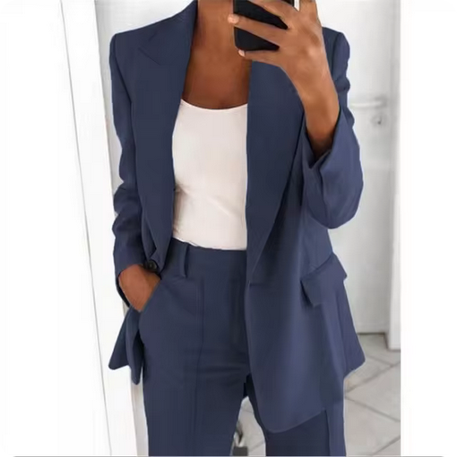 Eleganter, zweiteiliger Anzug - Blazer mit breitem Revers