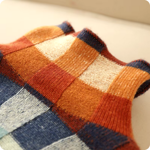 Farbenfroher, leichter Strickpullover für Damen