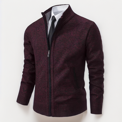 Domingo - Feiner Strickpullover Mit Reißverschluss & Taschen