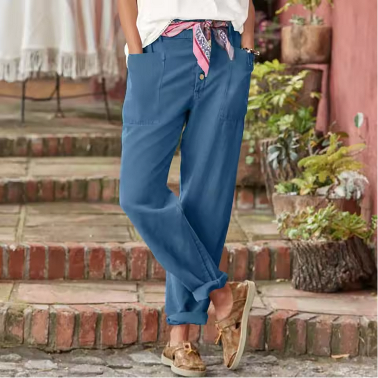 Freizeithose - Aus Baumwolle & großen Taschen