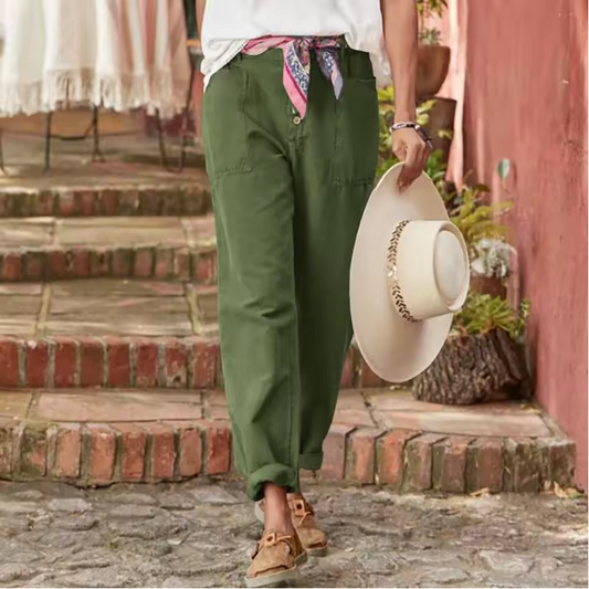 Freizeithose - Aus Baumwolle & großen Taschen