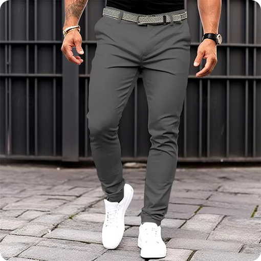 Saúl - Bequeme, Einfarbige Freizeithose mit Taschen & Enger Passform
