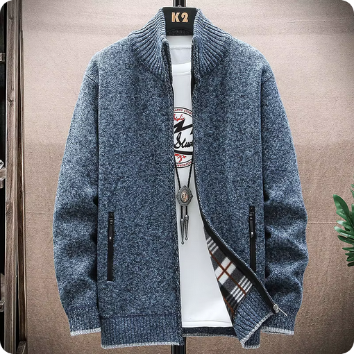 Gemütlicher Cardigan - Mit Reißverschluss & Stehkragen