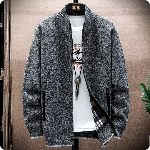 Gemütlicher Cardigan - Mit Reißverschluss & Stehkragen