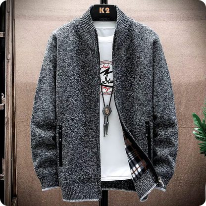 Gemütlicher Cardigan - Mit Reißverschluss & Stehkragen