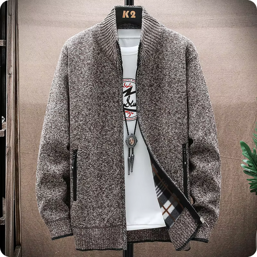 Gemütlicher Cardigan - Mit Reißverschluss & Stehkragen