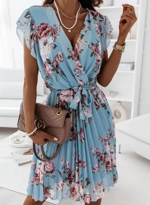 Klassisches Midikleid mit Blumenmotiven