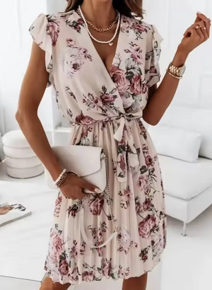 Klassisches Midikleid mit Blumenmotiven