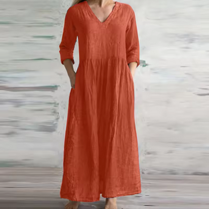 Komfortables Kleid für Damen mit Seitentaschen