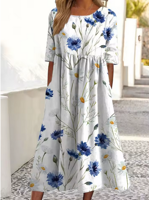 Komfortables Sommerkleid mit hübschen Motiven