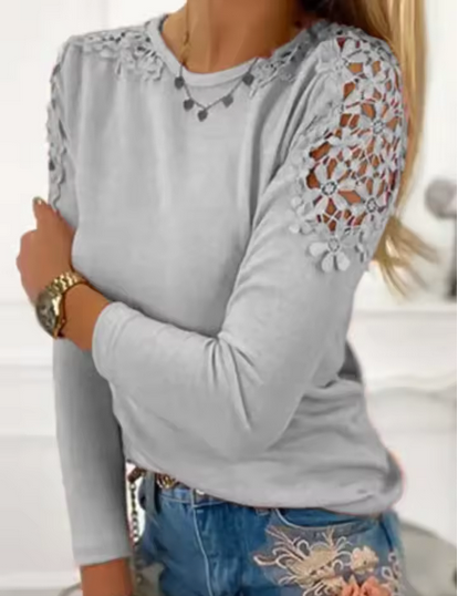 Langärmliges Sommershirt - Leicht & schöne Stickverzierungen