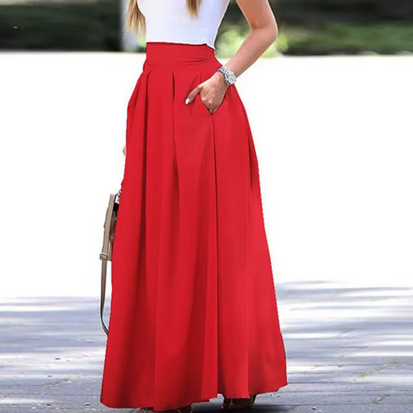Langer High-Waist Rock in tollen Farben