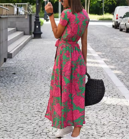 Lässiges Boho-Kleid - Schöne Muster & Beinschlitz