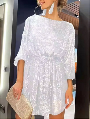 Lässiges Minikleid - Glitzerndes Cocktailkleid