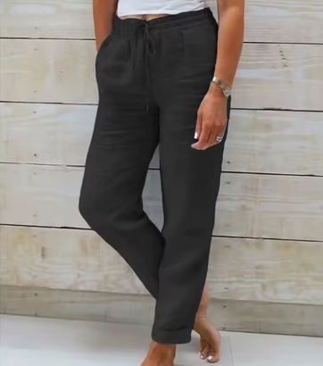 Leichte Leinenhose - Atmungsaktiv & elastischer Taillenbund