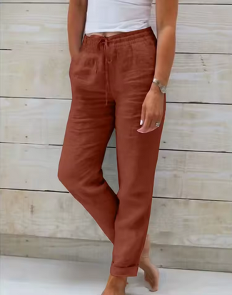Leichte Leinenhose - Atmungsaktiv & elastischer Taillenbund
