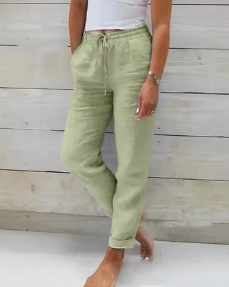 Leichte Leinenhose - Atmungsaktiv & elastischer Taillenbund