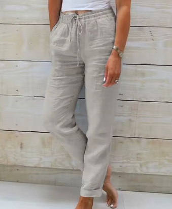 Leichte Leinenhose - Atmungsaktiv & elastischer Taillenbund