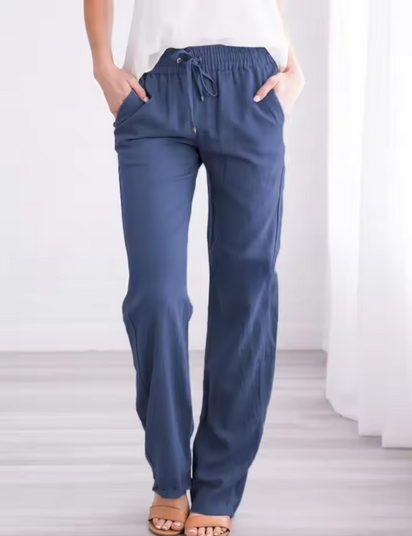 Leichte Sommerhose - Elastischer Taillenbund & Seitentaschen