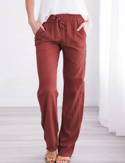 Leichte Sommerhose - Elastischer Taillenbund & Seitentaschen