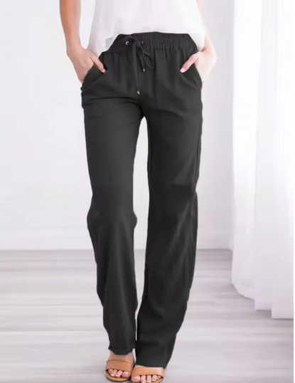 Leichte Sommerhose - Elastischer Taillenbund & Seitentaschen