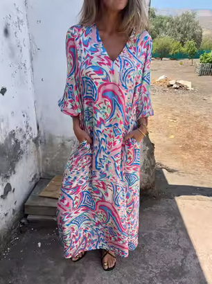 Leichtes Sommerkleid mit ausgefallenen Mustern