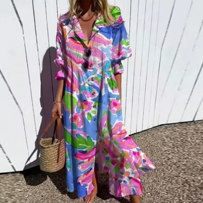 Maxikleid im Boho-Stil - Kräftige Farben & bezaubernde Muster