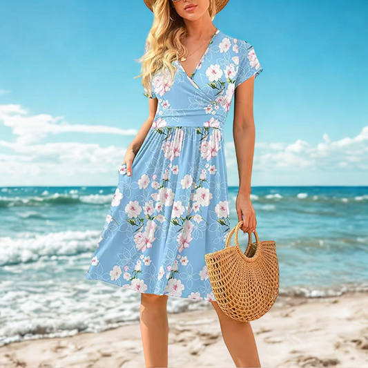 Midikleid - Blumenmuster & A-Linie
