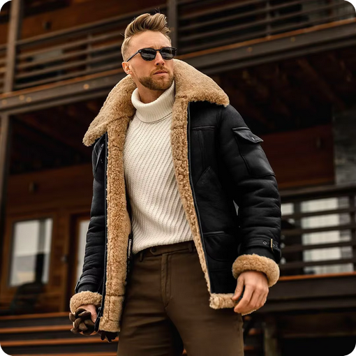 Moderne Jacke - Mit Kunstfell & Reißverschluss