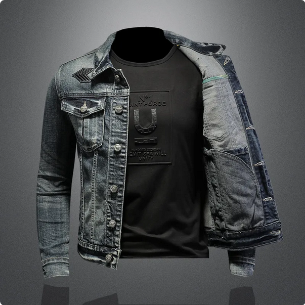 Moderne Jeansjacke - Detailreich & mit Umlegekragen