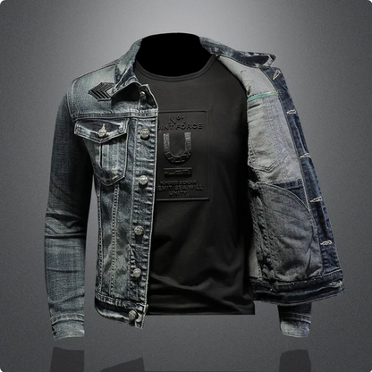 Moderne Jeansjacke - Detailreich & mit Umlegekragen
