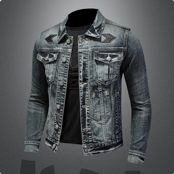 Moderne Jeansjacke - Detailreich & mit Umlegekragen
