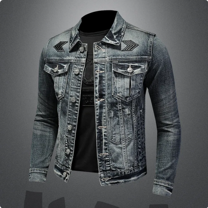 Moderne Jeansjacke - Detailreich & mit Umlegekragen