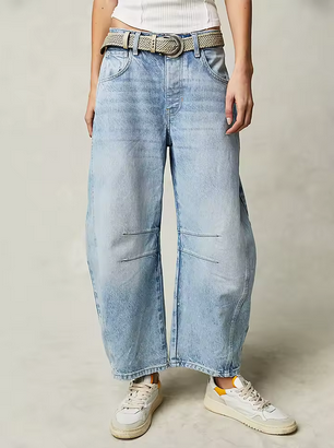 Modische Freizeitjeans - Weit geschnitten & robust