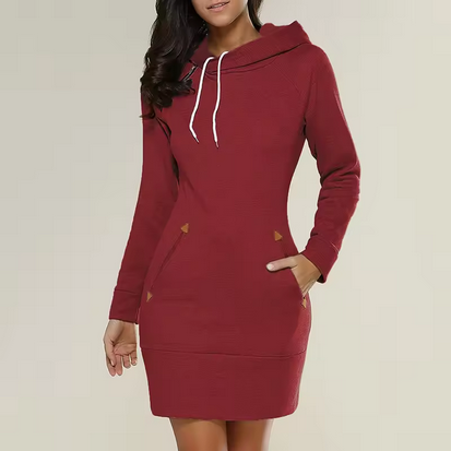 Praktisches, originelles Kleid - Mit Seitentaschen und Kapuze