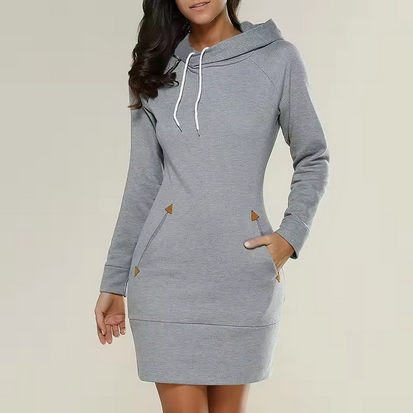 Praktisches, originelles Kleid - Mit Seitentaschen und Kapuze
