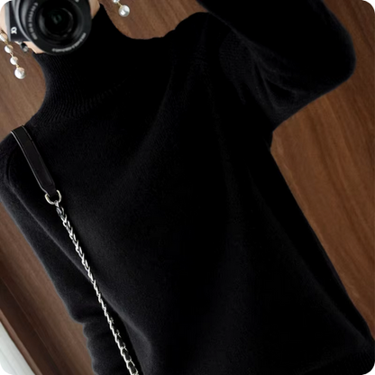 Pullover - Mit Feinstrick & Rollkragen