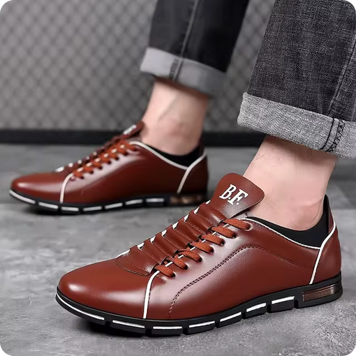 Robuste Lederschuhe - Mit markanter Naht