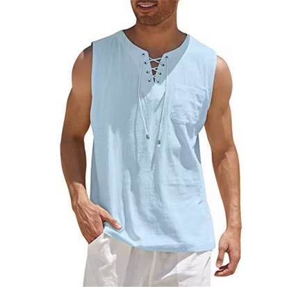 Modernes Sommershirt - Mit Schnürung und Brusttasche