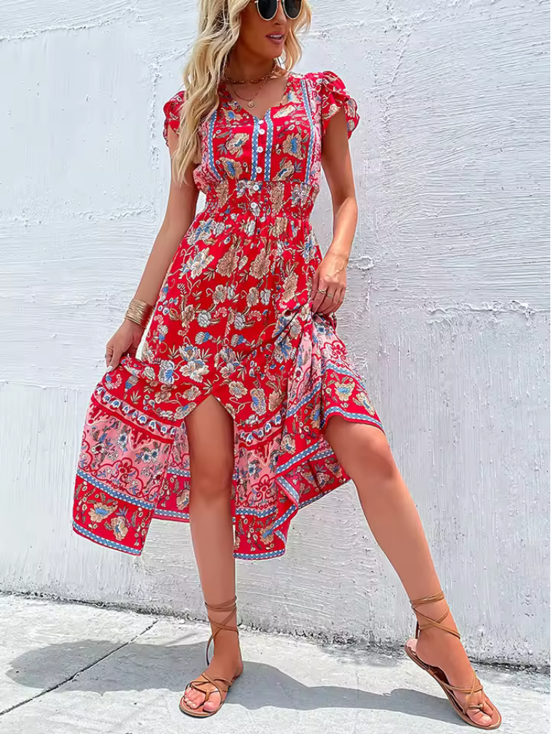 Sommerkleid - Florale Muster & viel Bewegungsfreiheit
