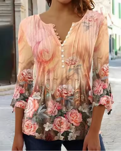 Sommerliche Bluse - Leicht tailliert & mit Blumenmustern