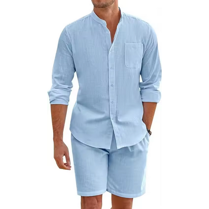 Sommerliches Herrenoutfit - 2-teilig & atmungsaktiv