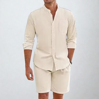 Sommerliches Herrenoutfit - 2-teilig & atmungsaktiv