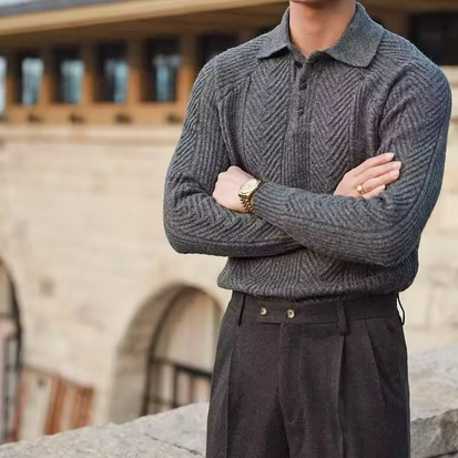 Stilvolles Langarmshirt - Mit hübschem Strickmuster