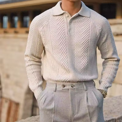 Stilvolles Langarmshirt - Mit hübschem Strickmuster