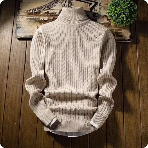 Vornehmer Rollkragenpullover - Mit feinem Strickmuster