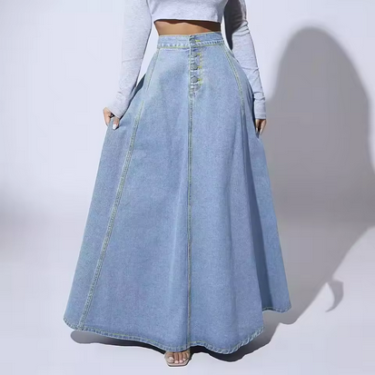 Weit geschnittener Jeansrock für Damen